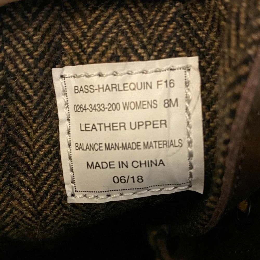 •G.H. BASS & CO.•Brown Leather Upper Harlequin Duck Boot - Picture 4 of 8